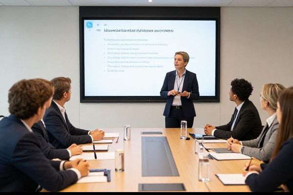 Team meeting in a conference room