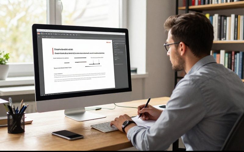 Modern workspace with an iMac displaying 'DO MORE'